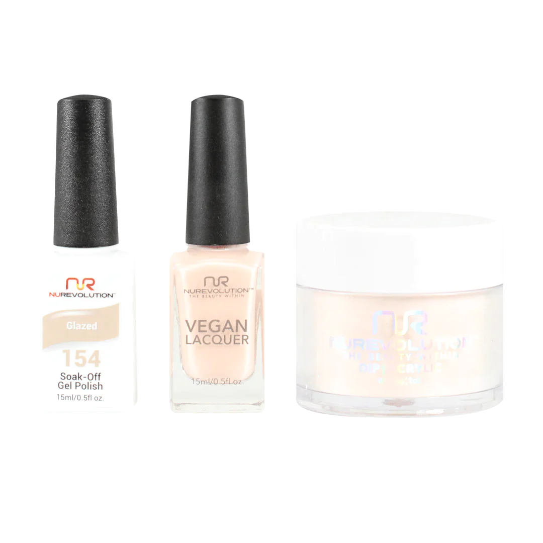 nail polish foam bubble-NuRevolution Trio set 154 Glazed