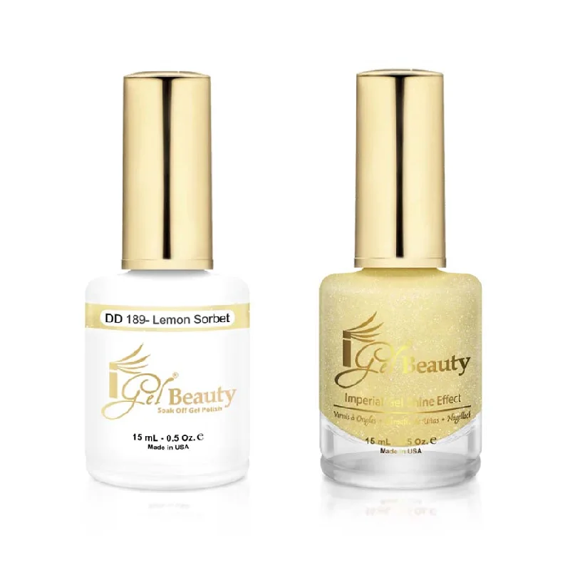 nail polish bay curve-iGel DD189 Gel Polish & Lacquer Duo (15ml) Lemon Sorbet