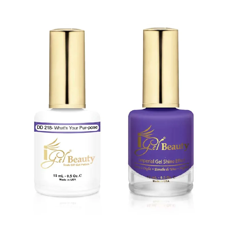 nail polish valley carve-iGel DD218 Gel Polish & Lacquer Duo (15ml) Whats Your Pur-Pose