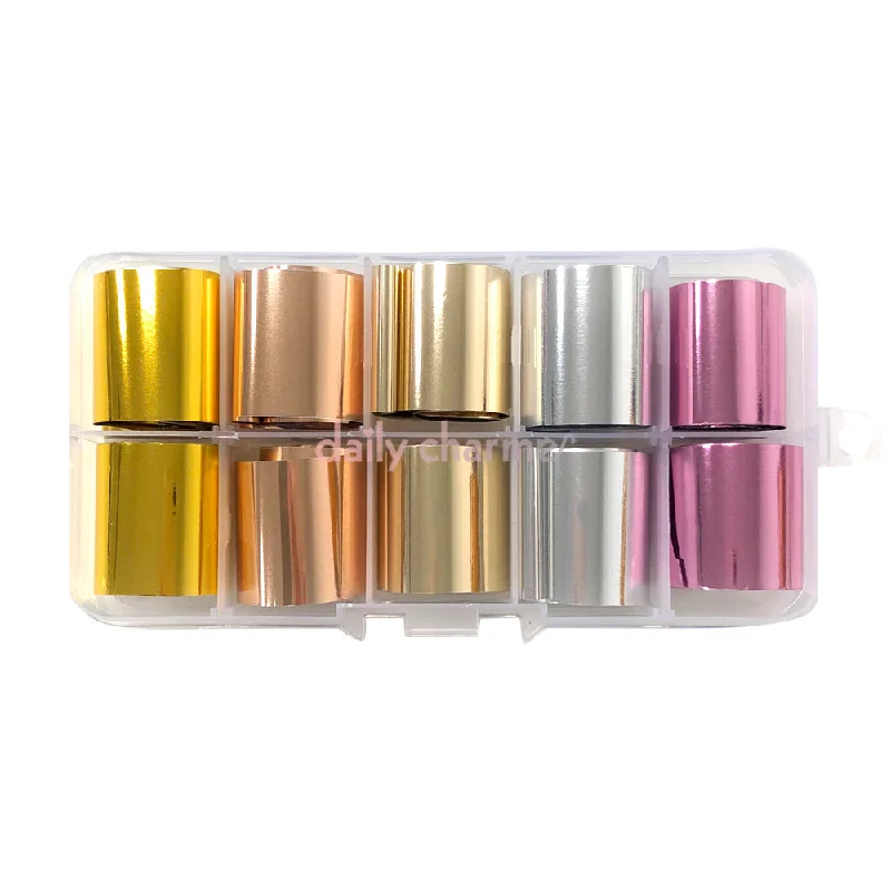 Nail art decoration search-Nail Art Foil Box / 5 Colors / Metallic