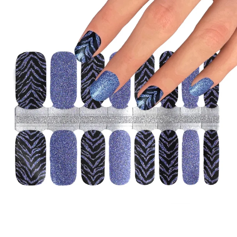 nail repair with guard-layer gel-Blue Tiger (glitter)