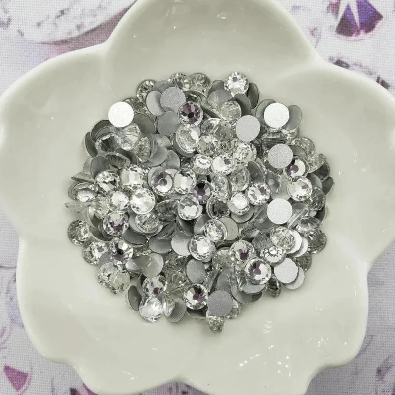 Nail rhinestone nip designs-KiraKira™ Glass Rhinestones - CLEAR