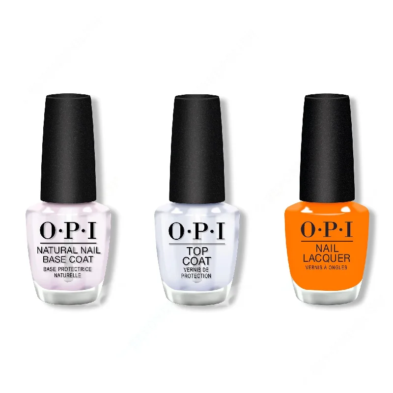 nail polish lawn sprawl-OPI - Nail Lacquer Combo - Base, Top & Feelin' Fire