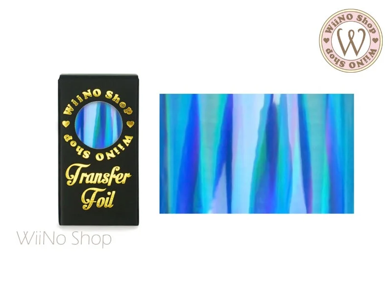 Nail art decoration crossroad-Blue Holographic Nail Transfer Foil (HL-08)