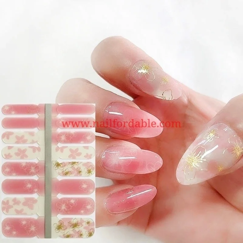 nail repair with influencer-fave kit-Gold flower shapes (Crystal Wraps)