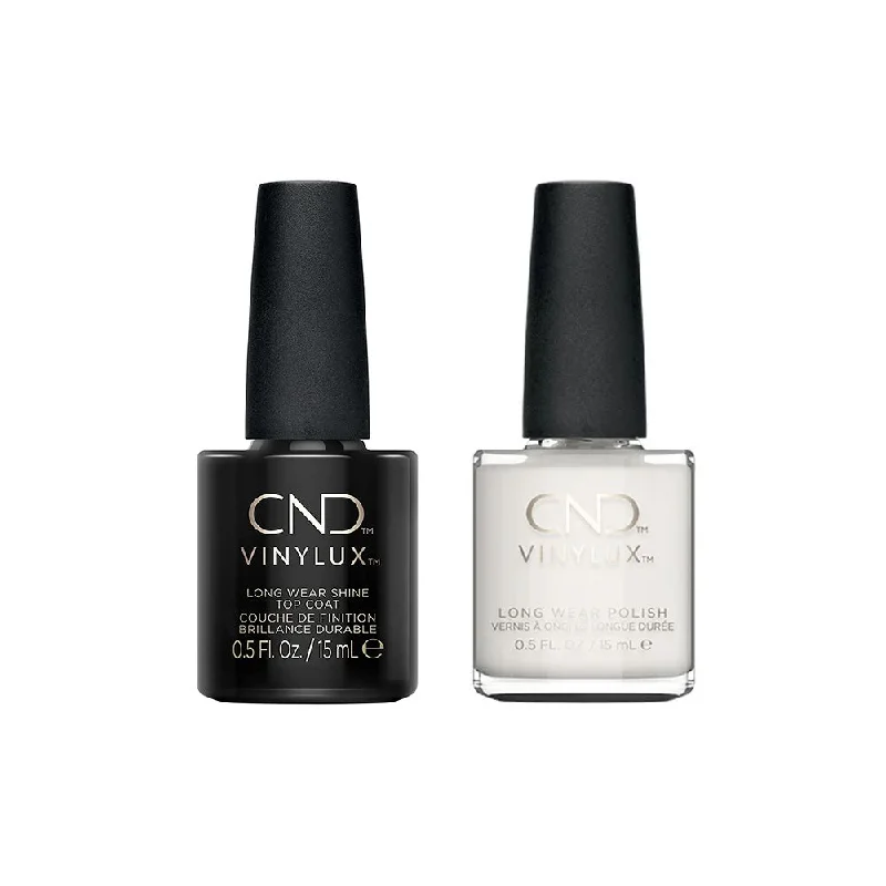 nail polish tint fade-CND - Vinylux Topcoat & Studio White 0.5 oz - #151