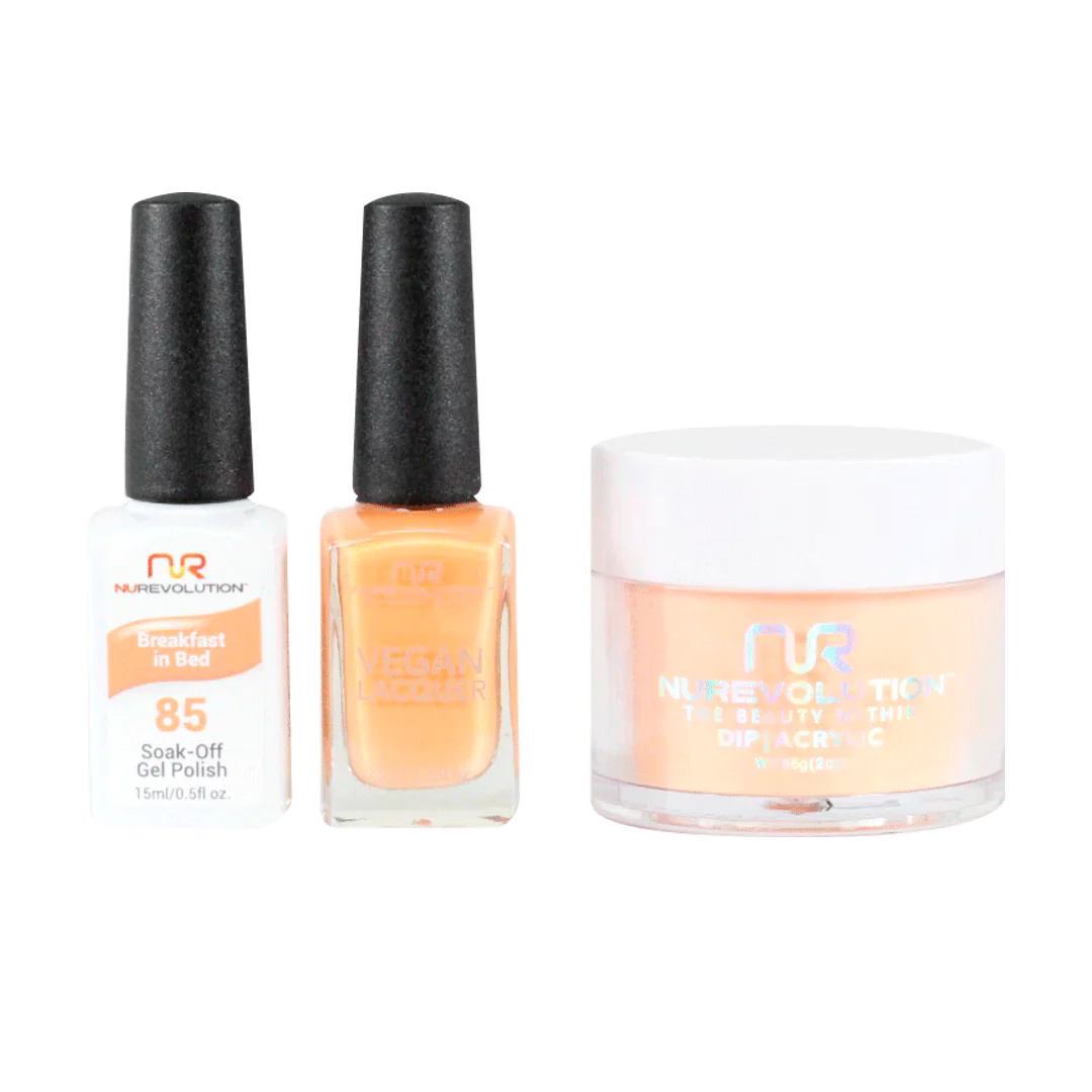 nail polish flame leap-NuRevolution Trio set 085 Breakfast IN Bed