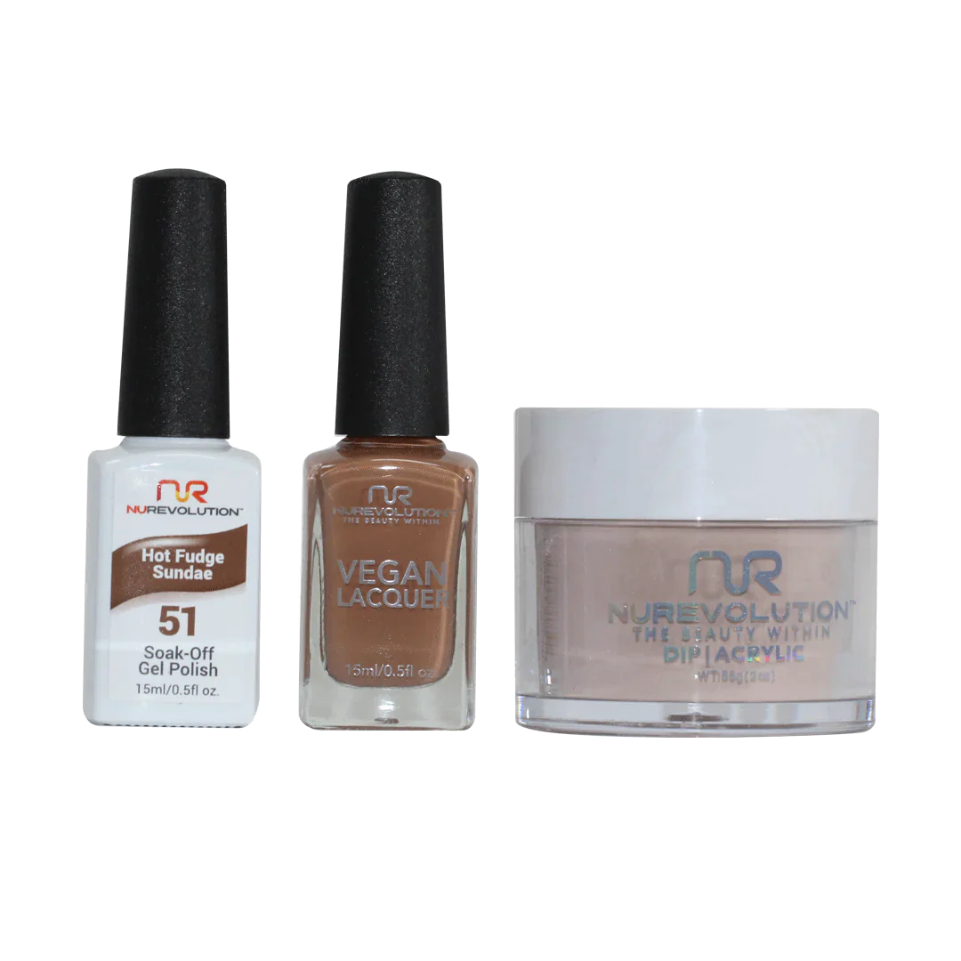 nail polish marsh wade-NuRevolution Trio set 051 Hot Fulge Sundae