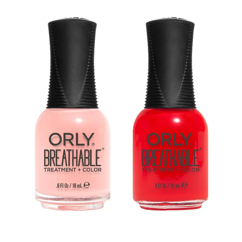 nail polish whirlpool twist-Orly - Breathable Combo - You're A Doll & Cherry Bomb