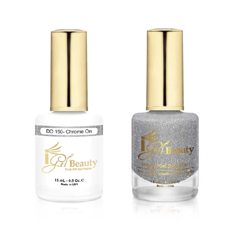 nail polish pier extend-iGel DD150 Gel Polish & Lacquer Duo (15ml) Chrome On