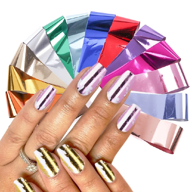 Nail art decoration current-Nail art design wrap foil, different colors