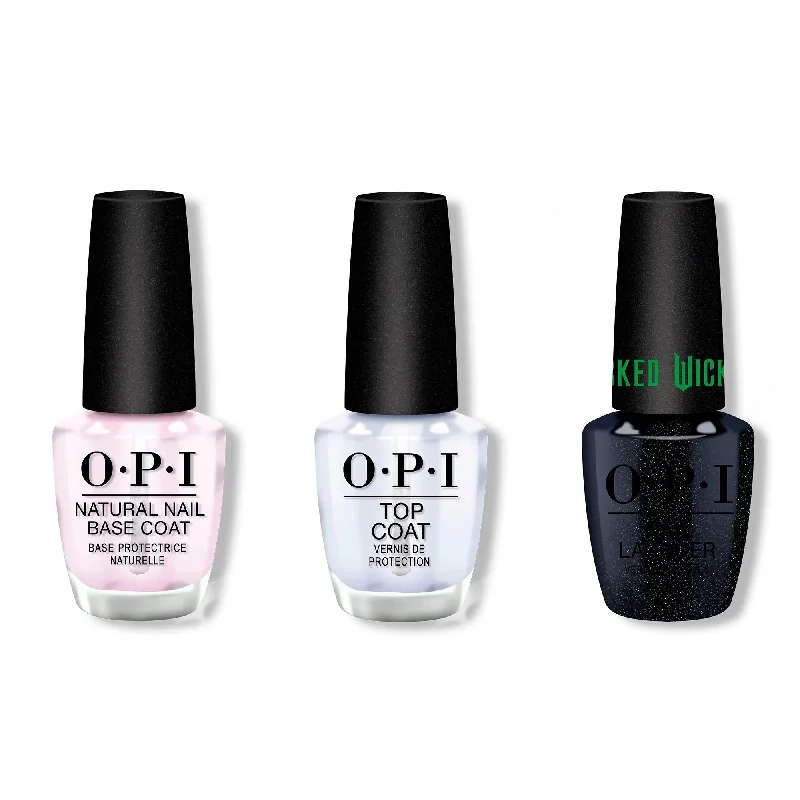 nail polish model shape-OPI - Nail Lacquer Combo - Base, Top & Deflying Gravity