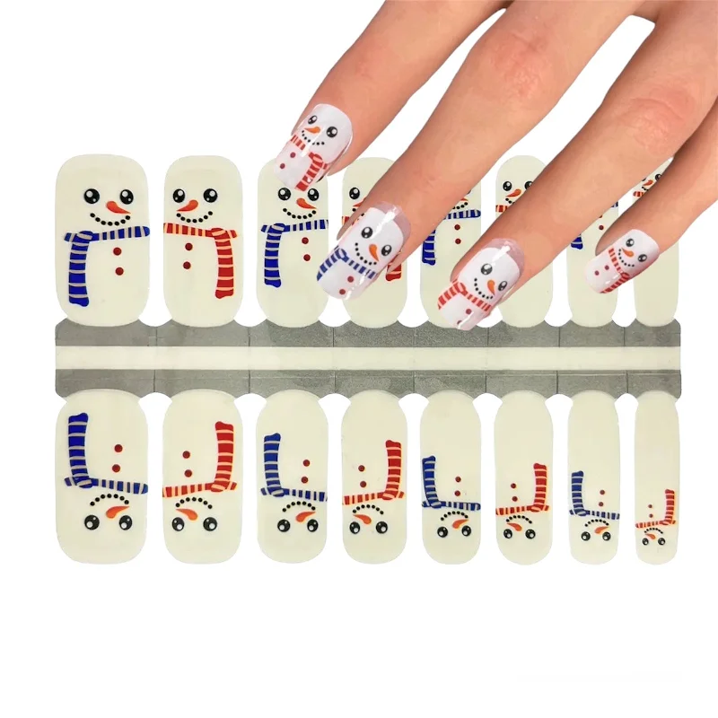 nail repair with eye-catching polish-Snowman (Overlay)