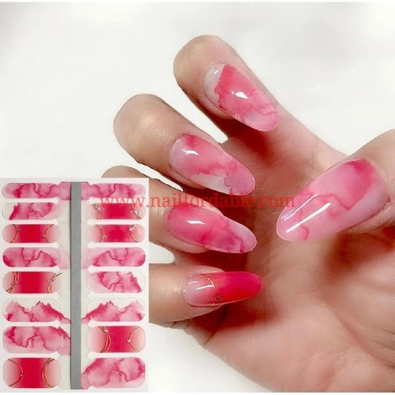 nail repair with growth-finish polish-Pink clouds (Crystal Wraps)