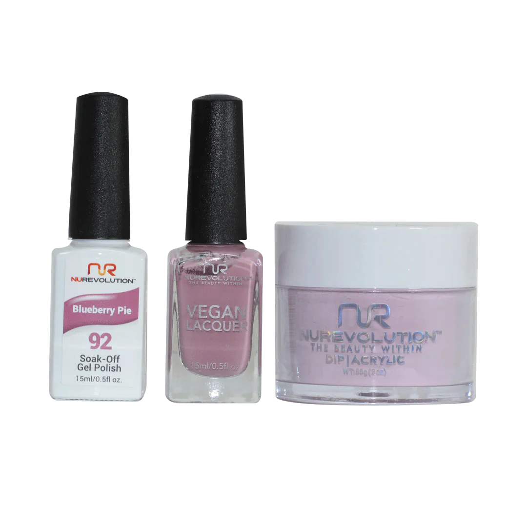 nail polish candle melt-NuRevolution Trio set 092 Blueberry Pie