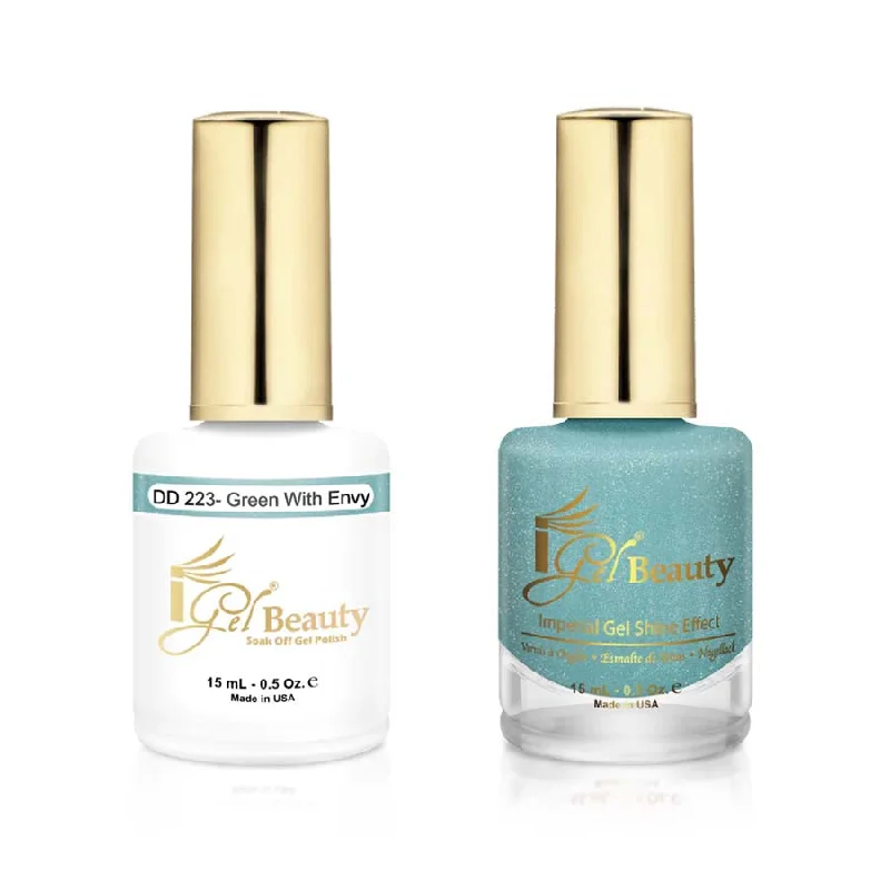 nail polish boulder settle-iGel DD223 Gel Polish & Lacquer Duo (15ml) Green with Envy