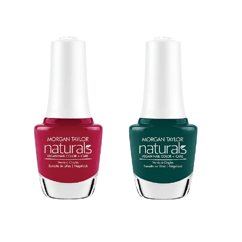 nail polish skyline etch-Morgan Taylor - Naturals Combo - Radiant In Red & Relax & Reset