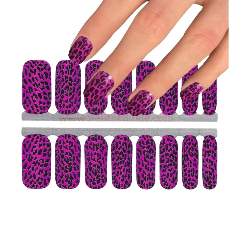 nail repair with shield-rich gel-Pink Leopard print