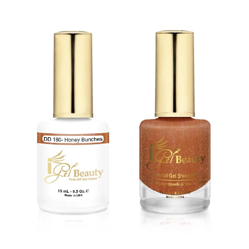 nail polish strait flow-iGel DD180 Gel Polish & Lacquer Duo (15ml) Honey Bunches