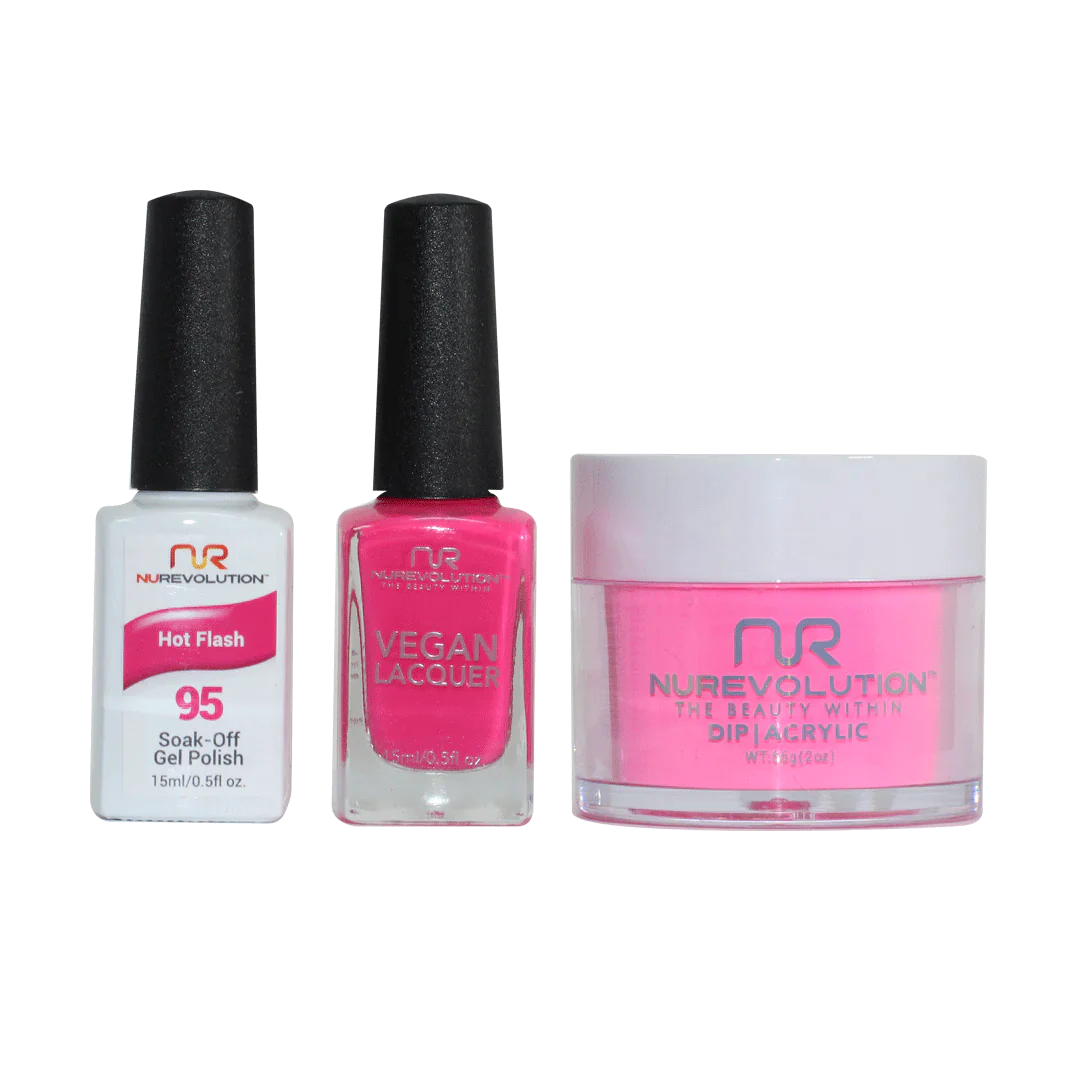 nail polish wax pool-NuRevolution Trio set 095 Hot Flash