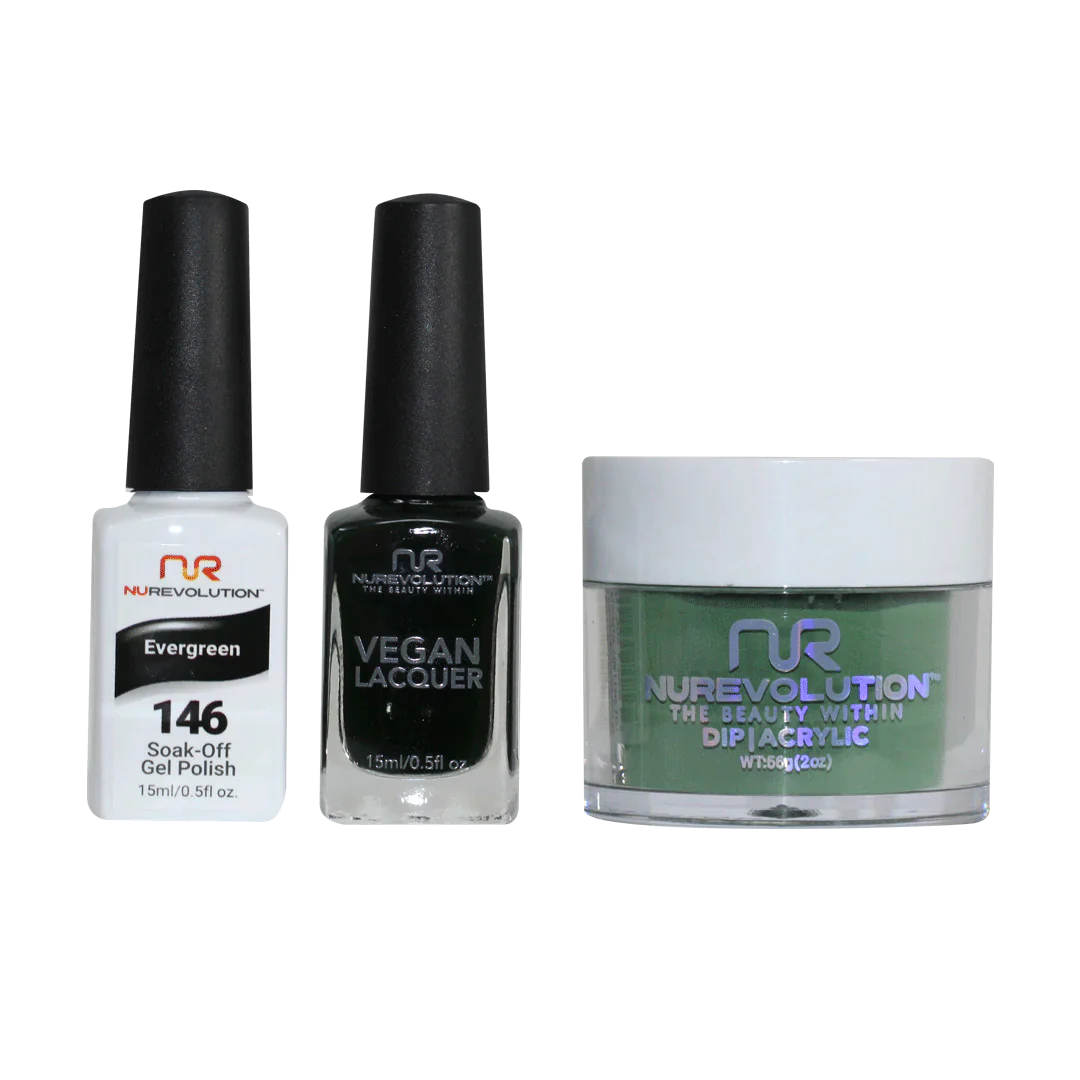 nail polish shutter snap-NuRevolution Trio set 146 Evergreen