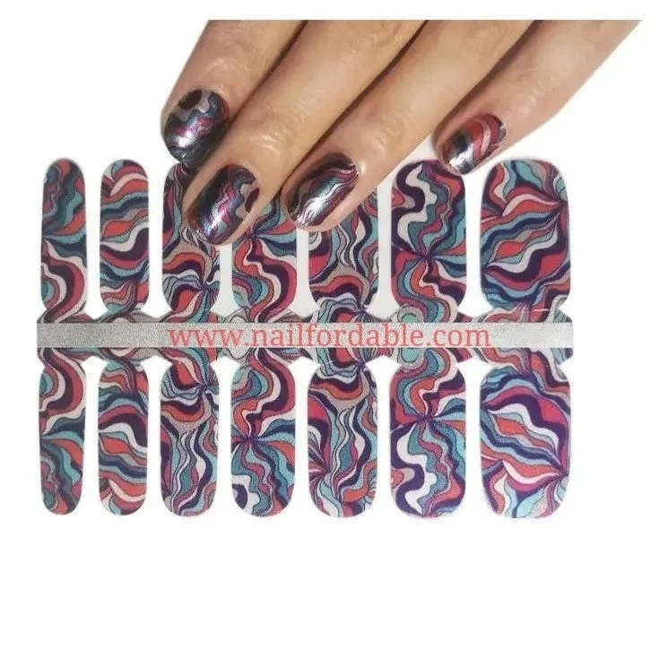 nail repair with layer-coat gel-Marble Art